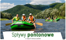 Spływ pontonem wodami rzeki San, źródło Internet