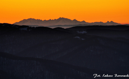 Tatry z Bieszczad podczas inwersji temperatur,  Fot. Łukasz Barzowski