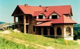 Zdjęcie z budowy Liścia Klonu, lata 90-te