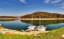 Panorama w Olchowcu na Jezioro Solińskie