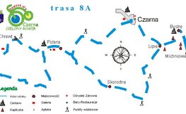 Mapka trasy rowerowej. Źródło: BTC