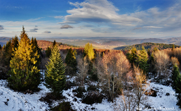 Panorama z wieży widokowej na szczycie Korbani na Jezioro Solińskie, Fot. Łukasz Barzowski