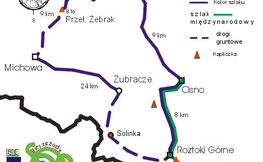 Mapa trasy rowerowej. Źródło: BTC