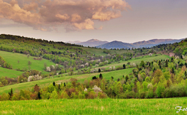 Panorama na Wysokie Bieszczady z Radziejowej, Fot. Łukasz Barzowski