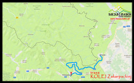 Trasa wycieczki KOLEJ ZAKARPACKA Sianki-Wołosianka oraz Chyrów, Stara Sól, Jasienica Zamkowa...