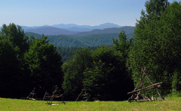 Widok na Wysokie Bieszczady z Bereźnicy Wyżnej